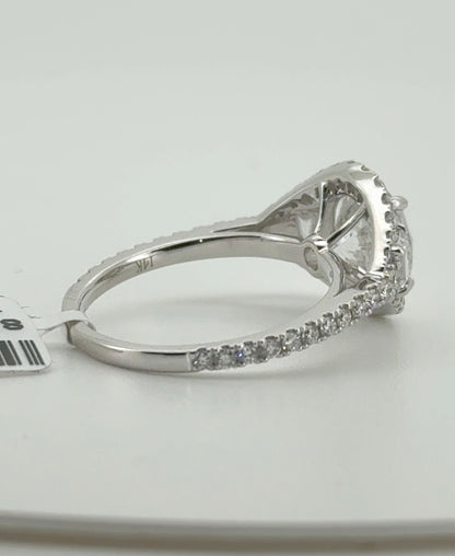 2.00ct Round E VS1 Ideal Cut Lab Diamond 14kt White Gold Ring RGF-584-1