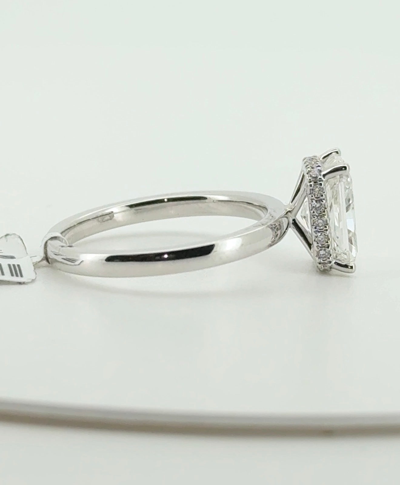 2.09ct Radiant E VVS2 Lab Diamond 14kt White Gold Ring SR8161-RAD200A