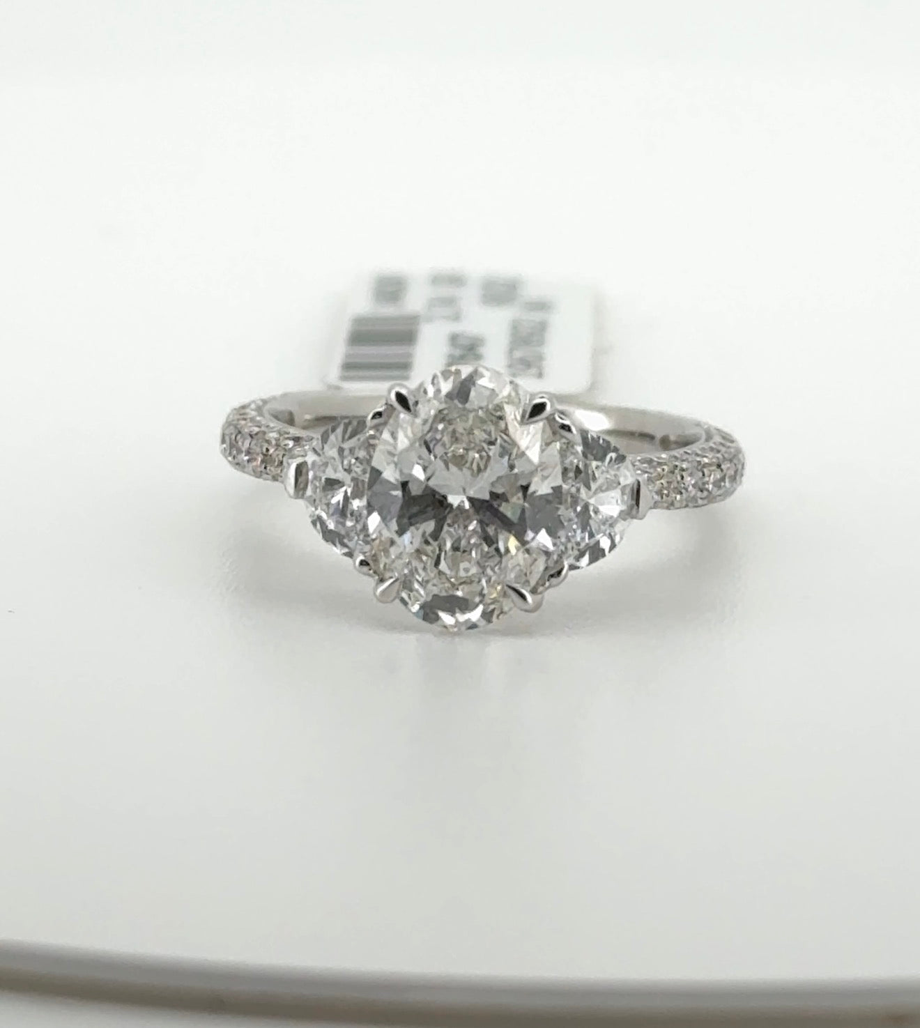 2.01ct Oval F VS1 Lab Diamond 14kt White Gold Ring RGF-598-5