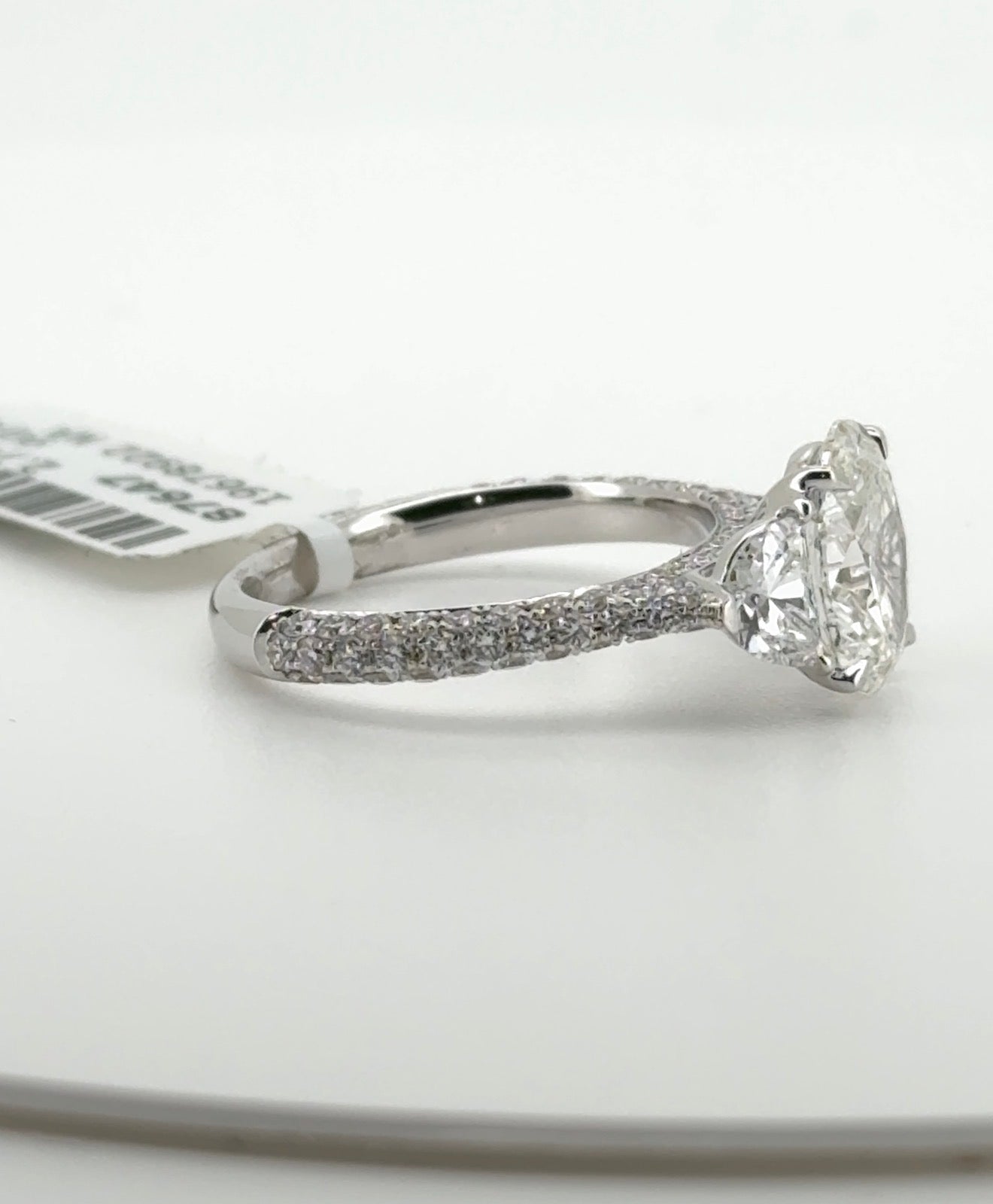 2.01ct Oval F VS1 Lab Diamond 14kt White Gold Ring RGF-598-5