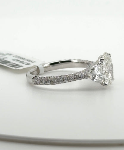 2.01ct Oval F VS1 Lab Diamond 14kt White Gold Ring RGF-598-5