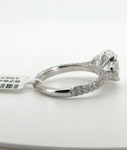 2.01ct Oval F VS1 Lab Diamond 14kt White Gold Ring RGF-598-5