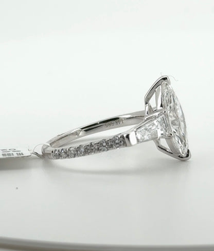 2.07ct Marquise D VVS2 Lab Diamond 14kt White Gold Ring SA5804r-13x7