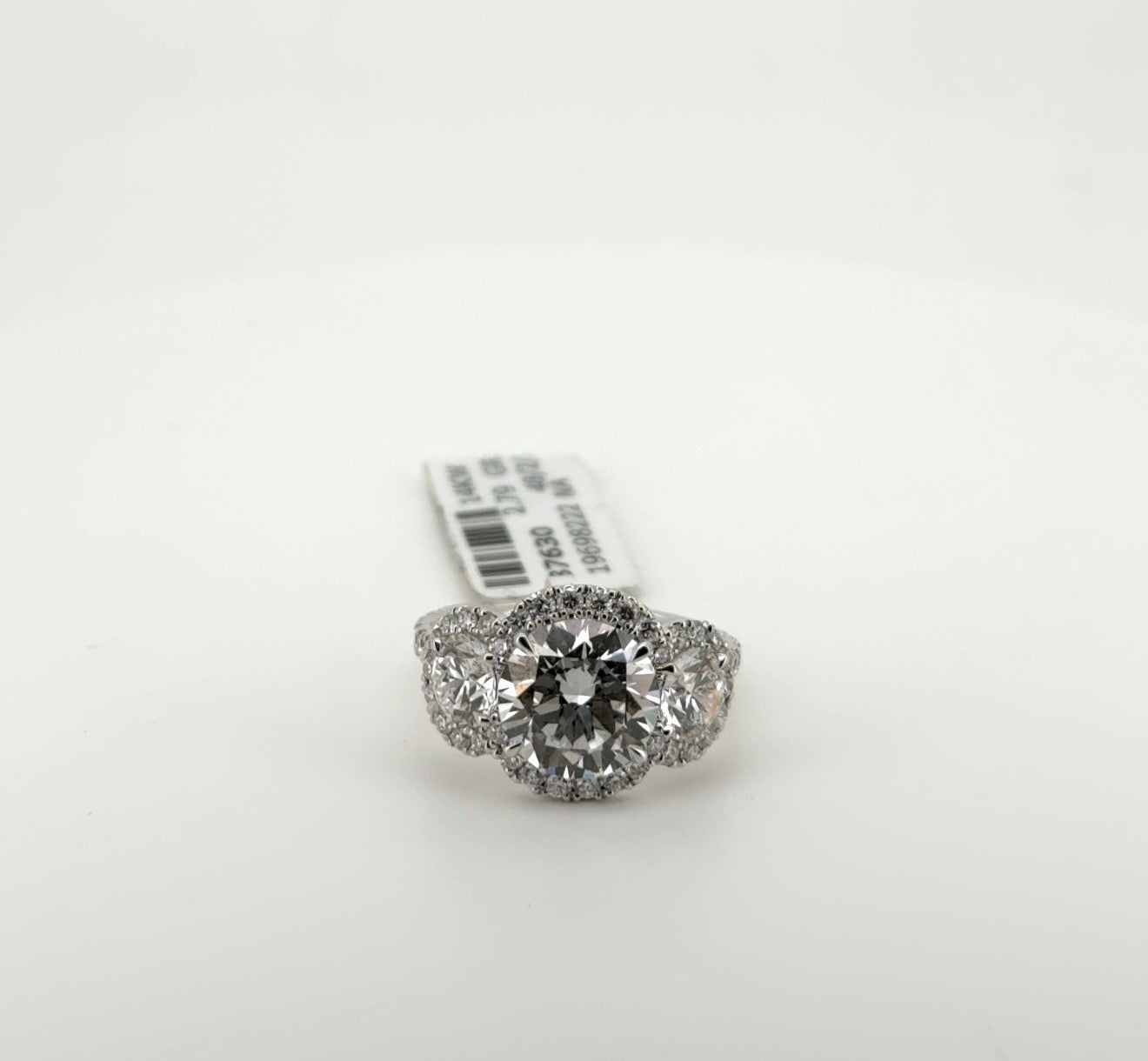 3.01ct Round E VVS2 Excellent Cut 14kt White Gold Ring RGF-517-4