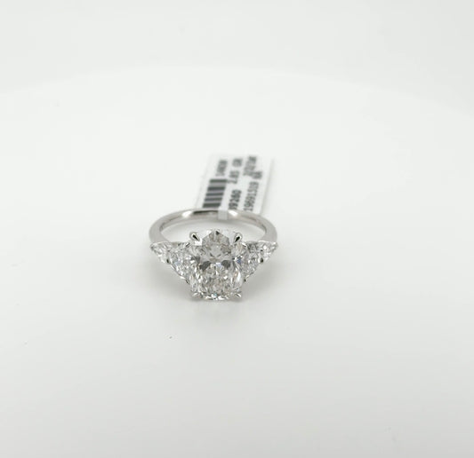 4.07ct Cushion F VS1 Lab Diamond 14kt White Gold Ring RGF-615-1
