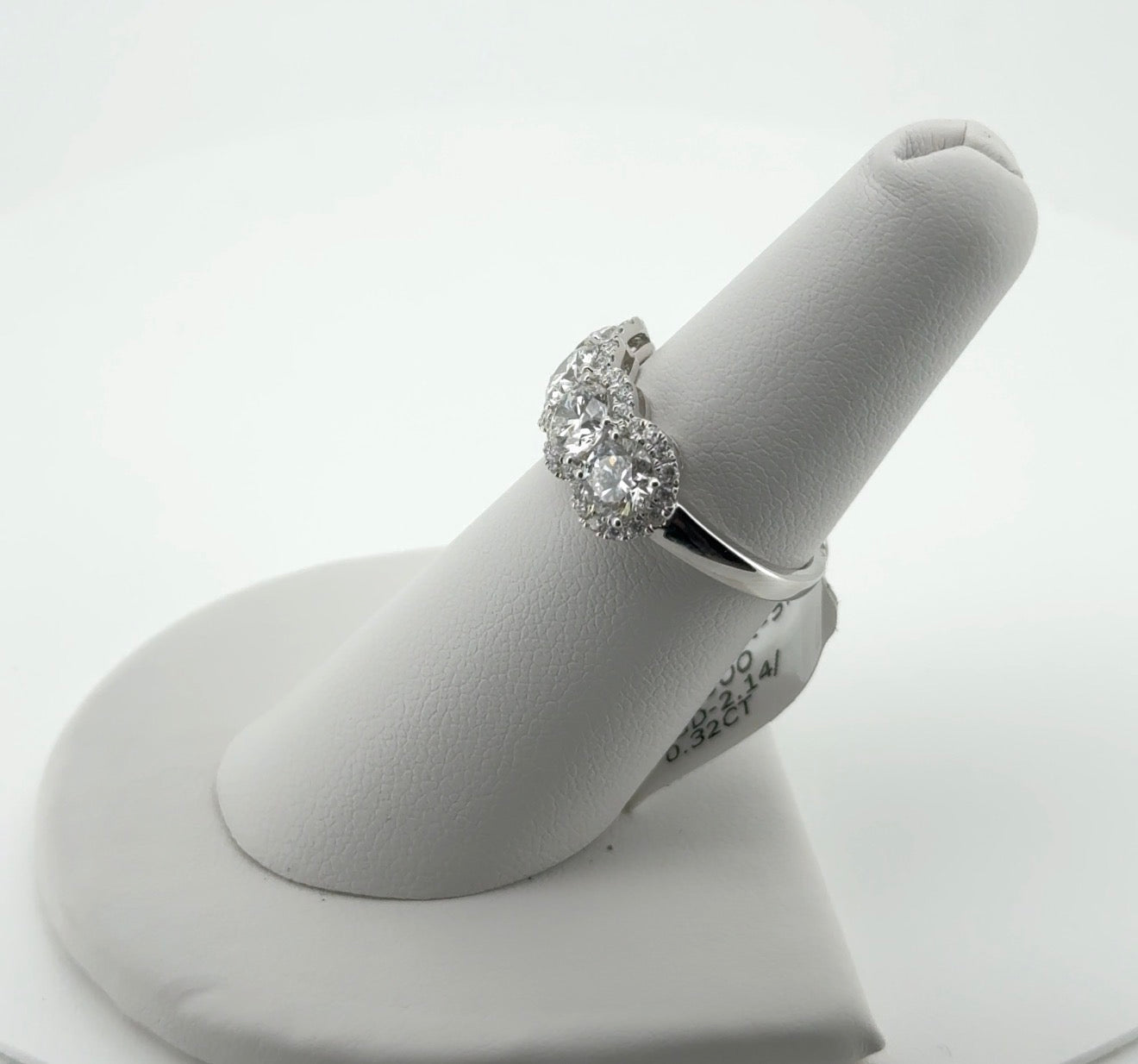 2.46ctw Round Lab Diamond Multi-Stone 14kt White Gold Ring SA5806R-5.2