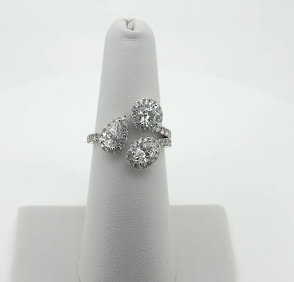 2.30ctw Pear, Round, & Oval Lab Diamond 14kt White Gold Ring RGF-421-2