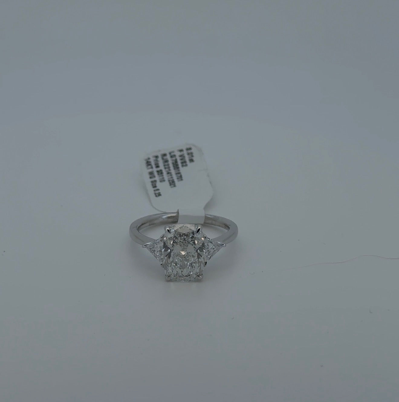 3.01ct Cushion F VVS2 Lab Diamond 14kt White Gold Ring RGF-729