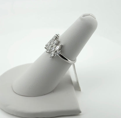 1.67ctw Marquise Lab Diamond 14kt White Gold Multi-Stone Ring RGF-698