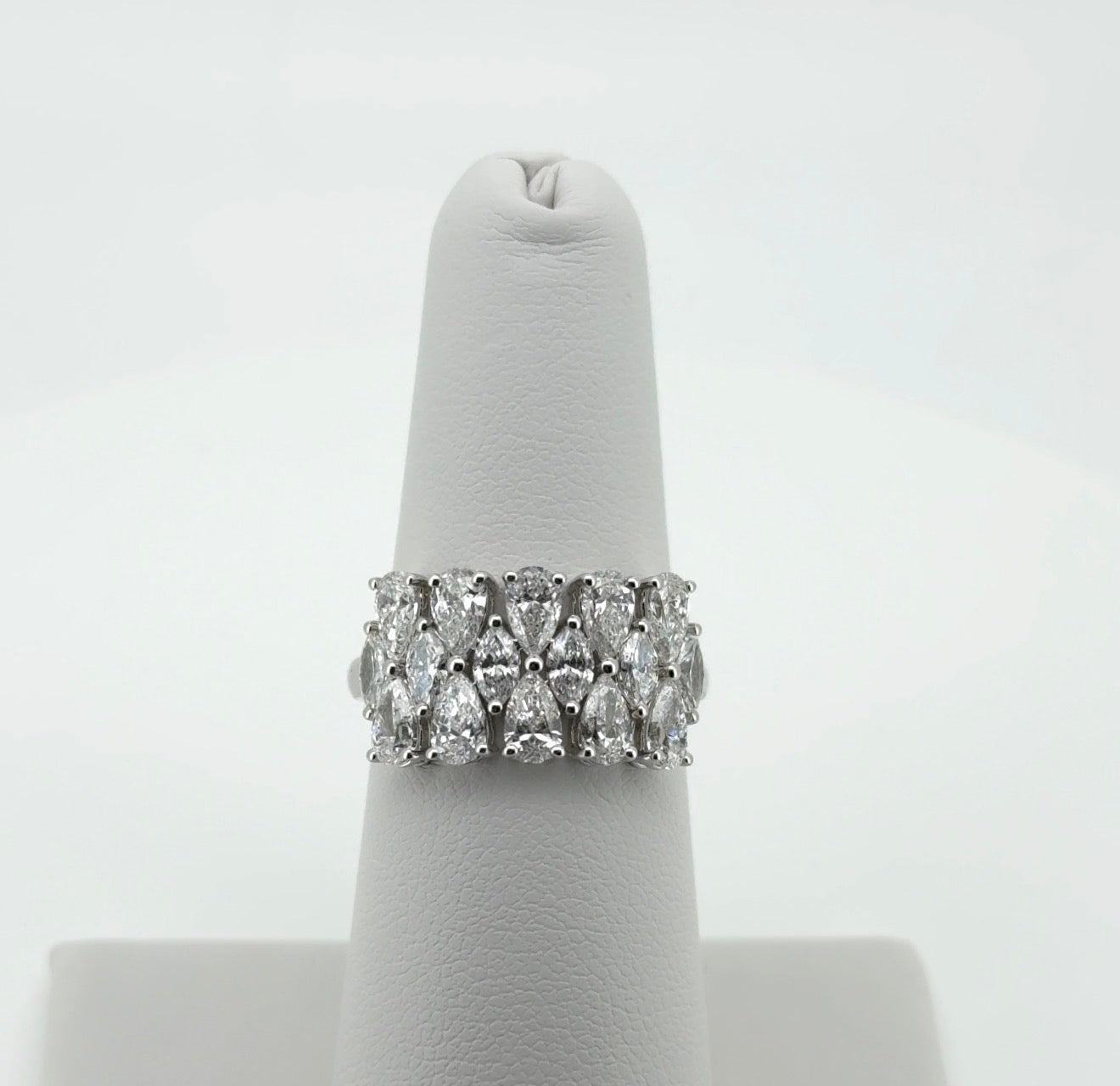 2.50ctw Pear and Marquise Lab Diamond 14kt White Gold Multi-Stone Ring RGF-699
