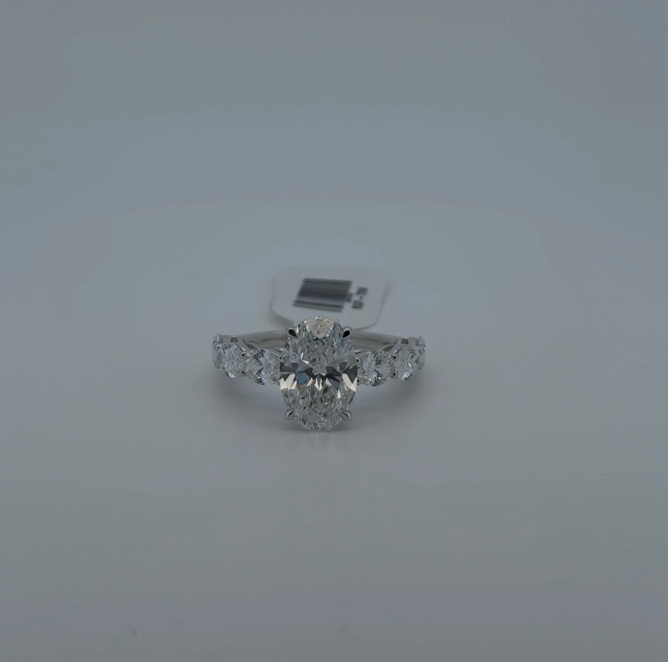 3.00ct Oval E VS1 Lab Diamond 14kt White Gold Ring RGF-708