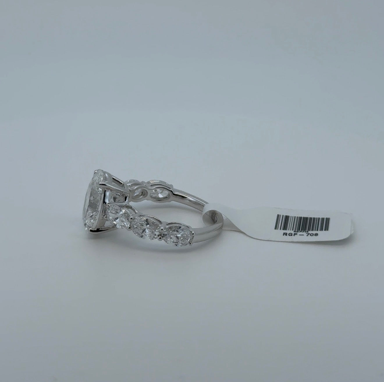 3.00ct Oval E VS1 Lab Diamond 14kt White Gold Ring RGF-708