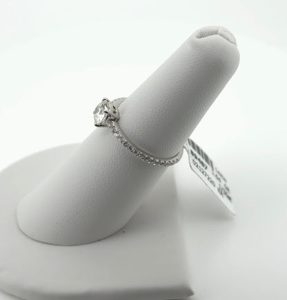 1.05ctw Round Lab Diamond 14kt White Gold Ring SA5832R-5.8