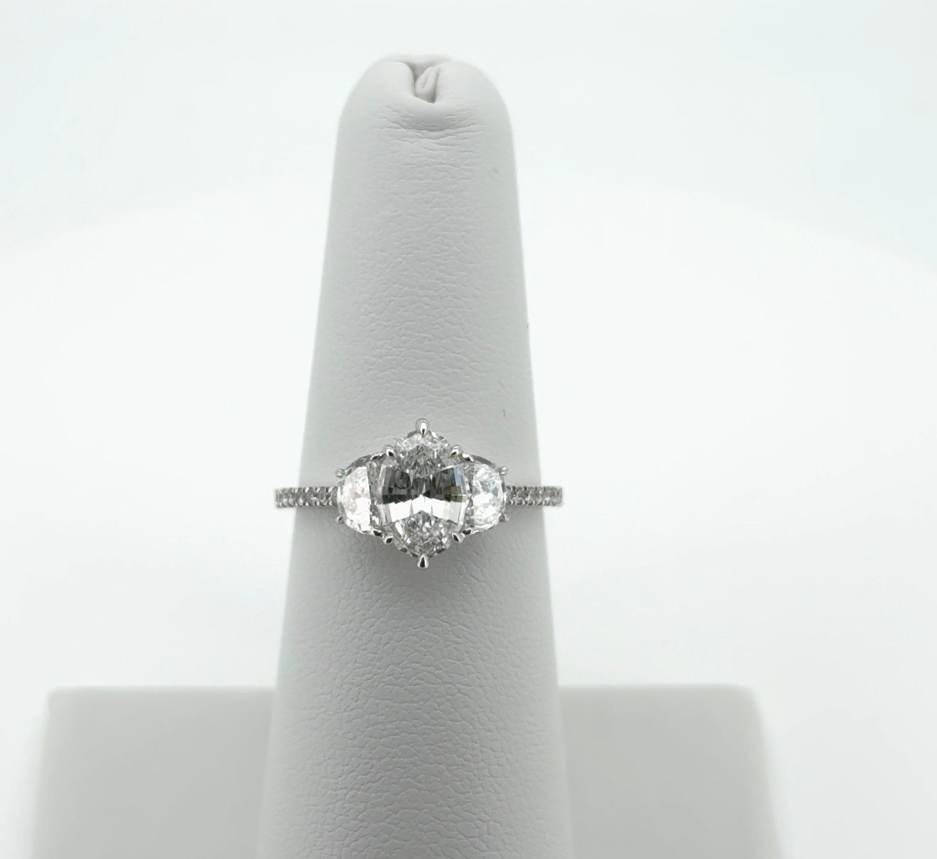 1.90ctw Marquise Lab Diamond 14kt White Gold Ring RGF-161