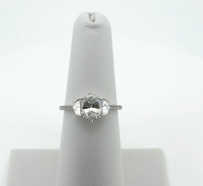 1.90ctw Marquise Lab Diamond 14kt White Gold Ring RGF-161