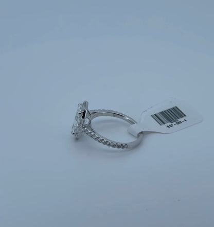2.05ct D VS1 Radiant Lab Diamond 14kt White Gold Ring RGF-553-4