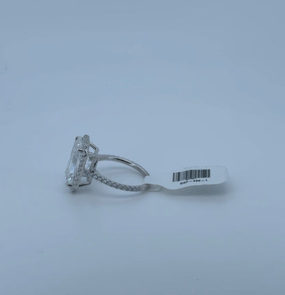 7.02ct Radiant E VS1 Lab Diamond 14kt White Gold Ring RGF-486-1