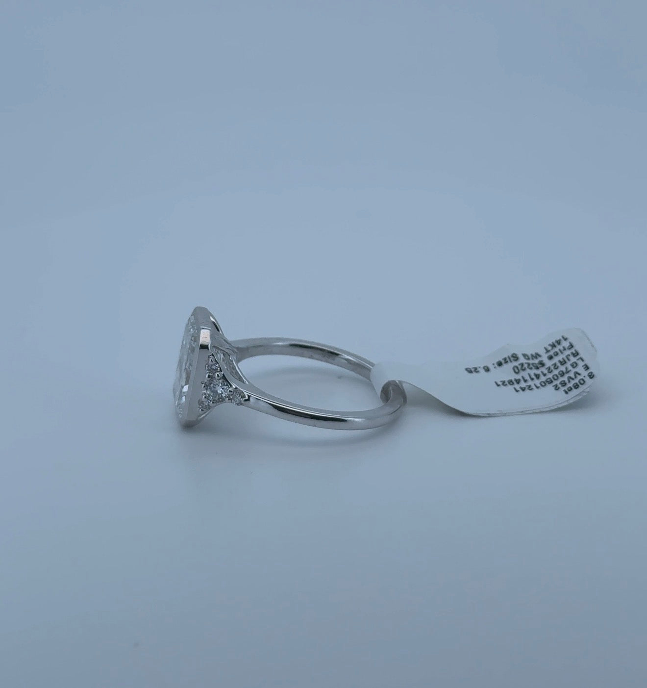 3.08ct Radiant E VVS2 Lab Diamond 14kt White Gold Ring SR8814-RAD300A