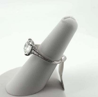 4.03ct Round E VVS2 Lab Diamond 18kt White Gold Ring SA5041R