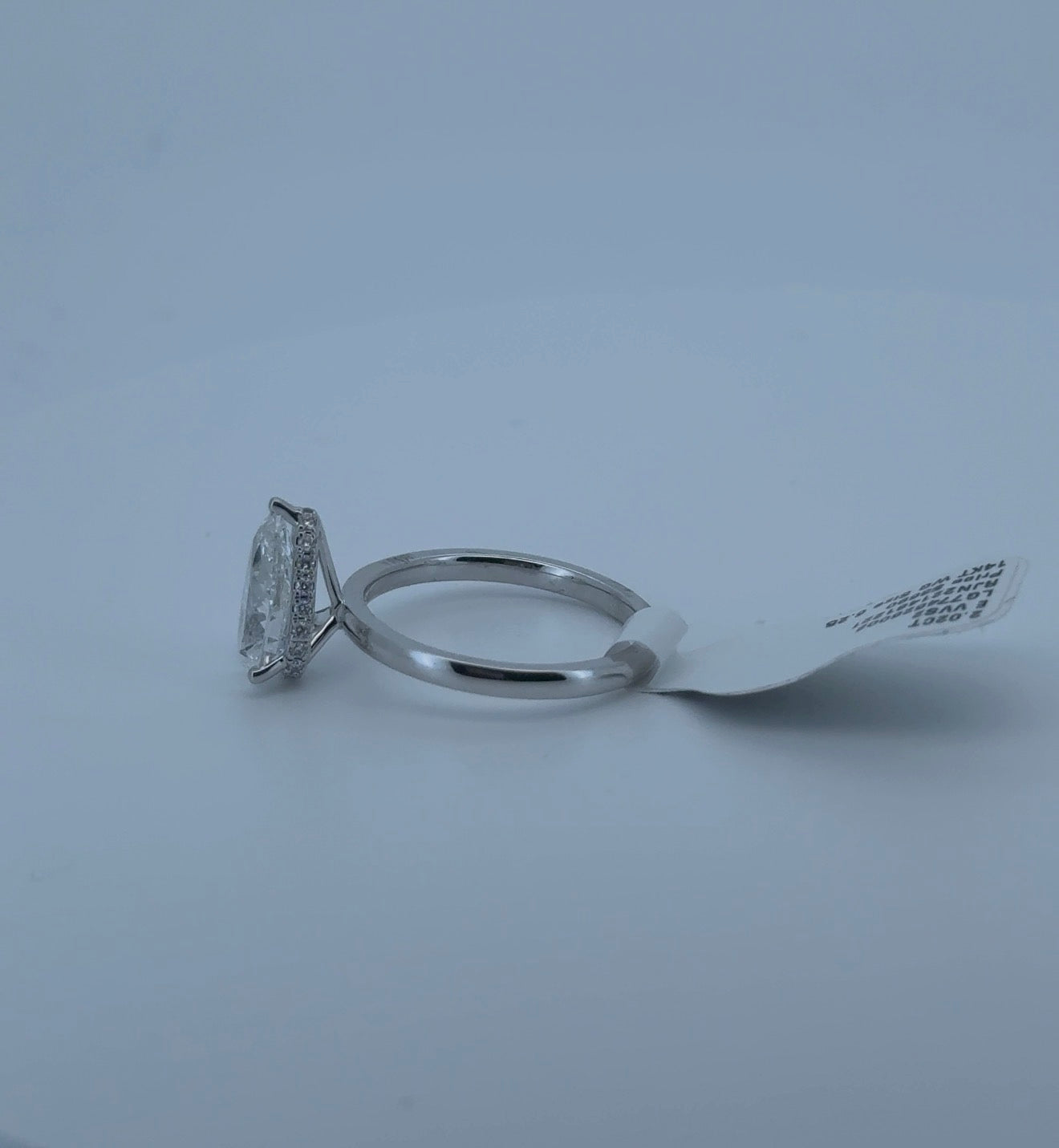 2.02ct Pear E VVS2 Lab Diamond 14kt White Gold Ring SR8181-PE11.04X6.91
