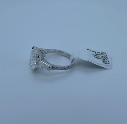 5.08ct Oval E VVS2 Lab Diamond 14kt White Gold Ring SA5821R-14x9.6