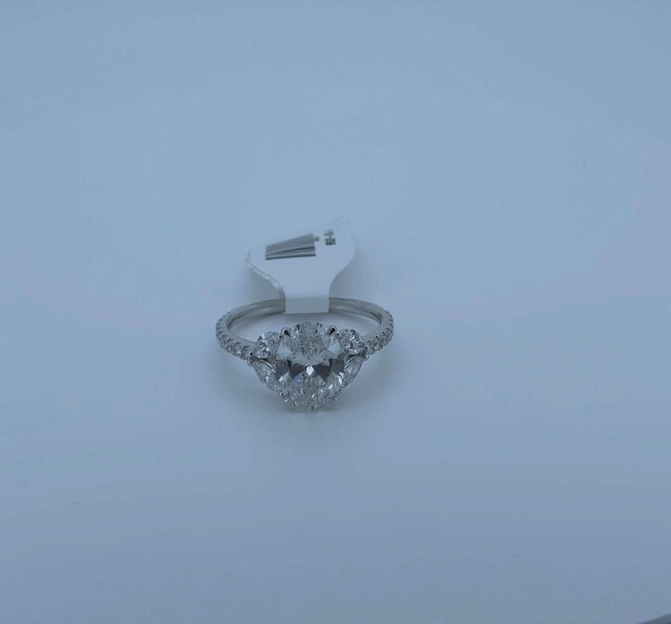 2.02ct Oval F VS1 Lab Diamond 14kt White Gold Ring RGF-303-2