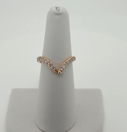 0.66ctw Lab Diamond 14kt Rose Gold Chevron Band DN7290