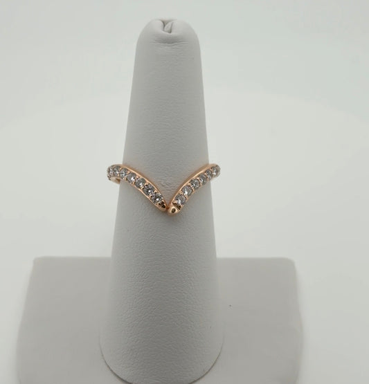 0.66ctw Lab Diamond 14kt Rose Gold Chevron Band DN7290