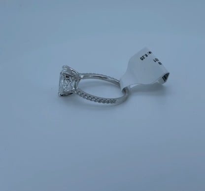 2.01ct Radiant D VS1 Lab Diamond 14kt White Gold Ring RGF-741-2