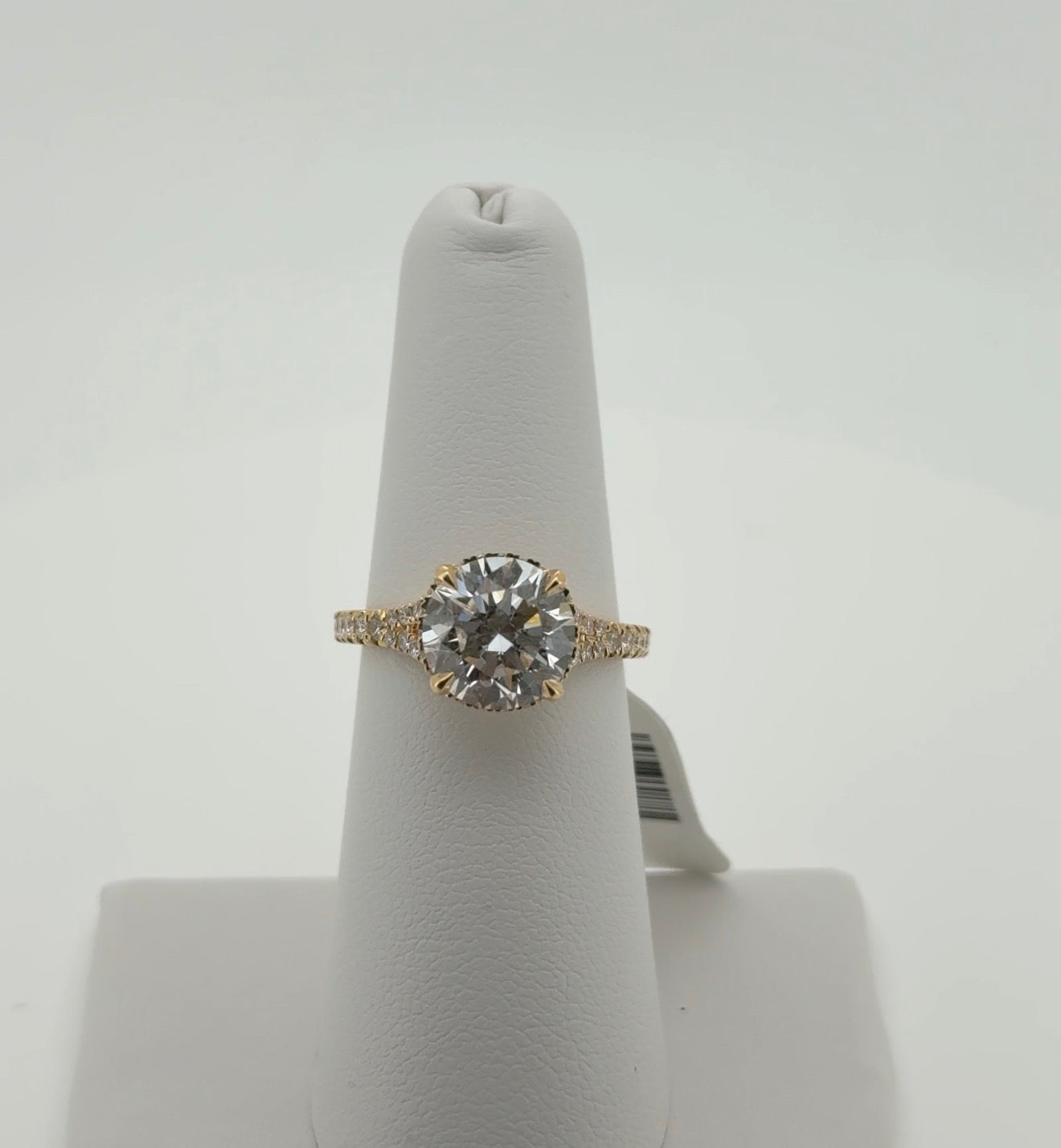 3.00ct Round E VVS2 Lab Diamond 18kt Yellow Gold Ring SR6587