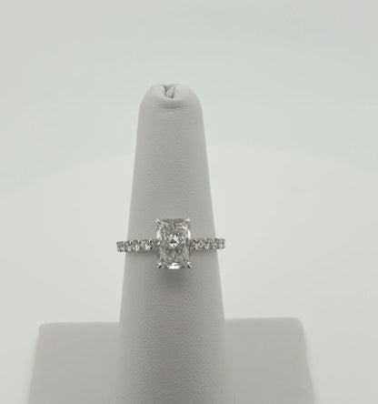 2.02ct Cushion E VVS2 Lab Diamond 14kt White Gold Ring RGF-115-2