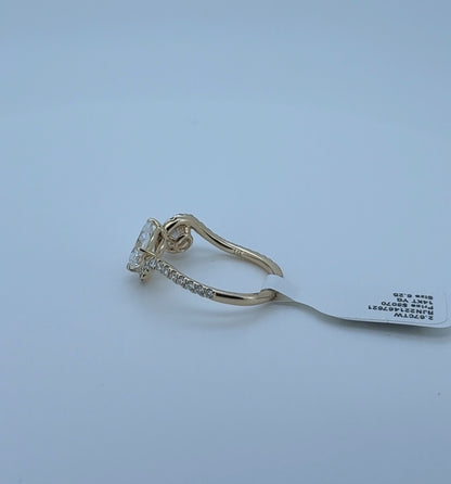 2.67ctw Pear and Round Lab Diamond 14kt Yellow Gold Bypass Ring RGF-432-3