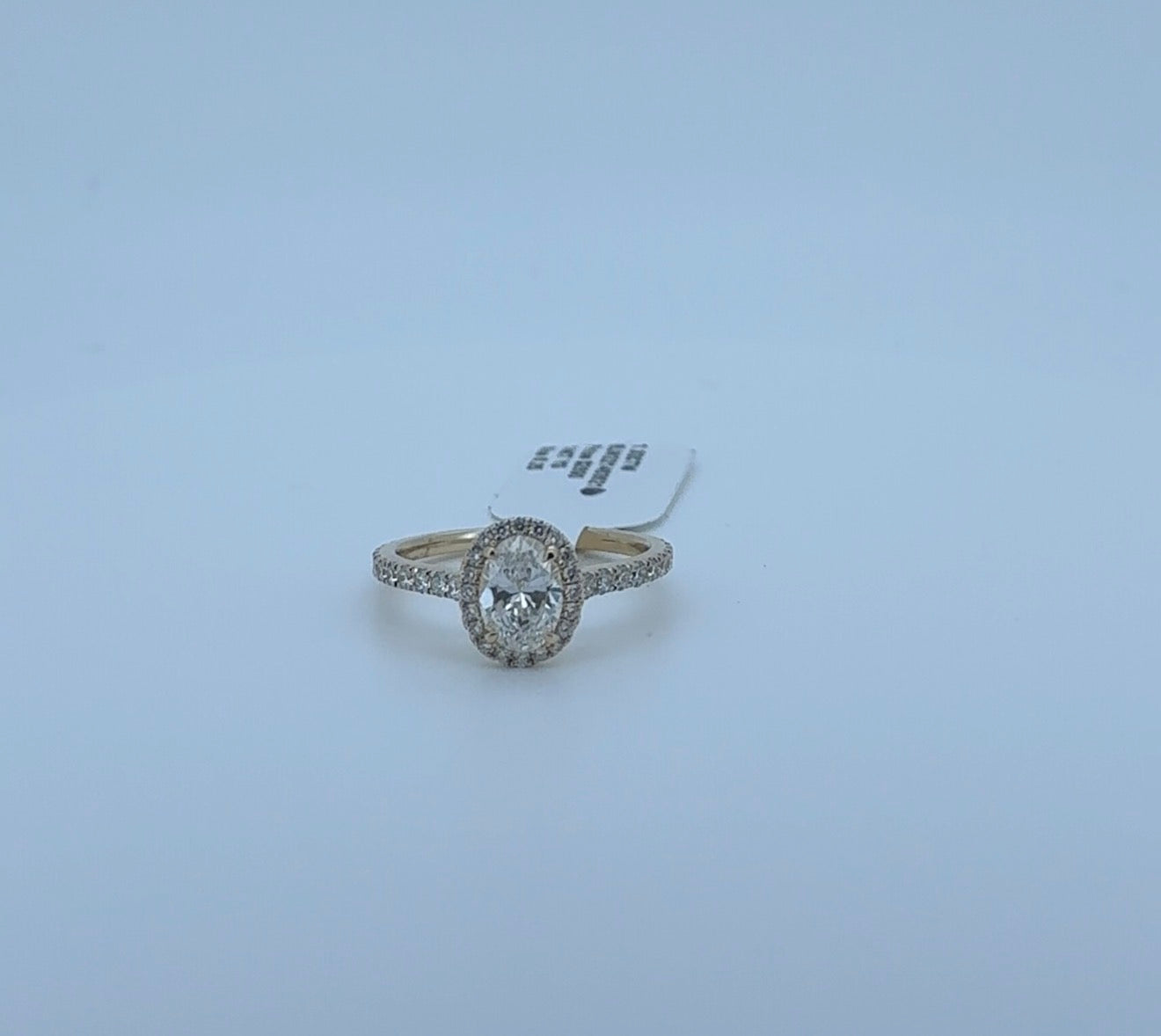 1.32ctw Oval Lab Diamond 14kt Yellow Gold Ring SA5838R-7.5x5.3Y