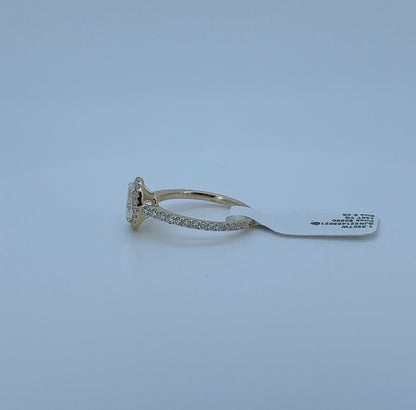 1.32ctw Oval Lab Diamond 14kt Yellow Gold Ring SA5838R-7.5x5.3Y