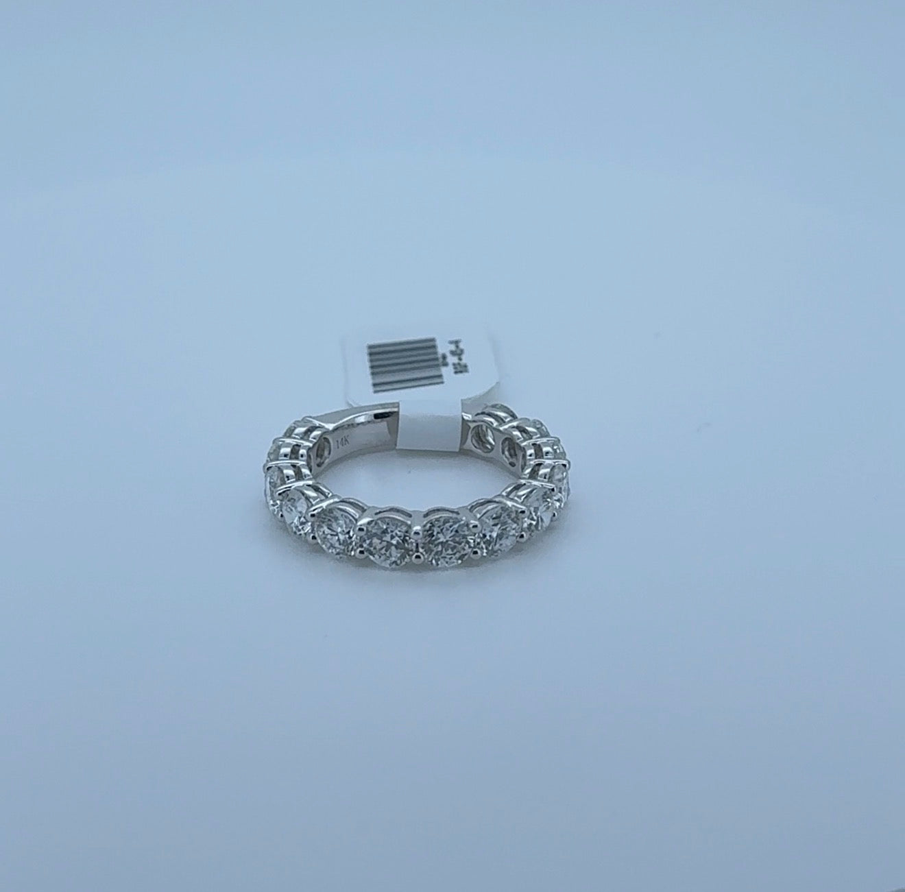 3.24ctw Round Lab Diamond 14kt White Gold 3/4th Eternity Band RGF-45-4