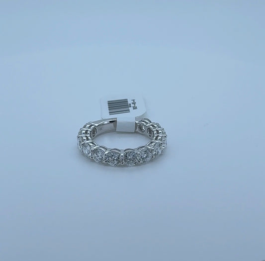 3.24ctw Round Lab Diamond 14kt White Gold 3/4th Eternity Band RGF-45-4