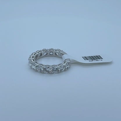 3.24ctw Round Lab Diamond 14kt White Gold 3/4th Eternity Band RGF-45-4