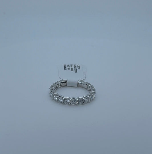 1.70ctw Round Lab Diamond 14kt White Gold 3/4ths Eternity Band RGF-69-5
