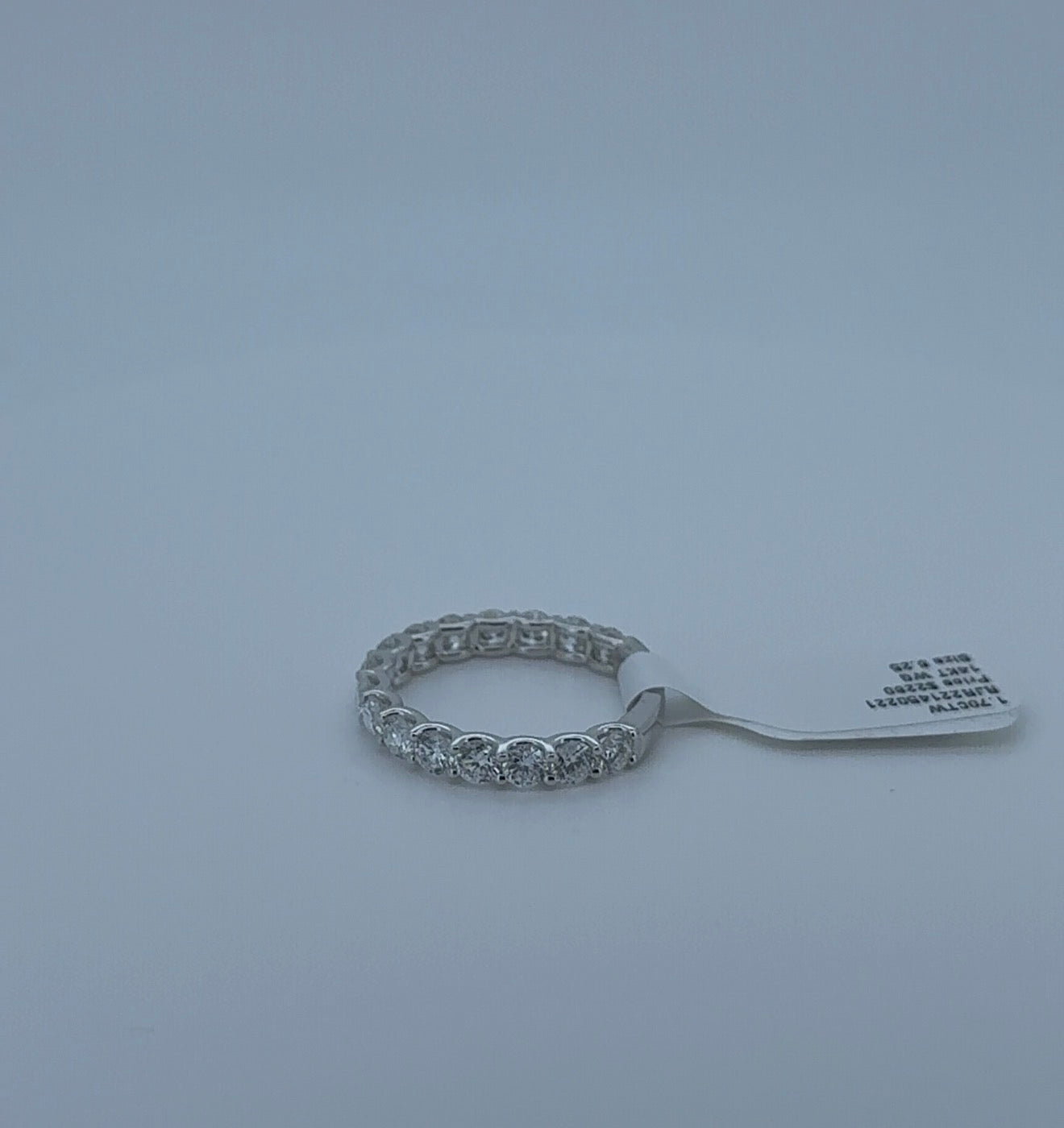 1.70ctw Round Lab Diamond 14kt White Gold 3/4ths Eternity Band RGF-69-5