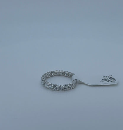 1.70ctw Round Lab Diamond 14kt White Gold 3/4ths Eternity Band RGF-69-5