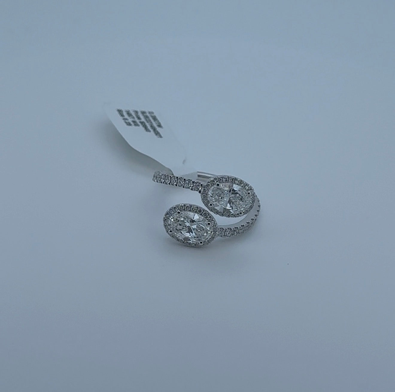 2.29ctw Oval Lab Diamonds 14kt White Gold Ring SA5792R