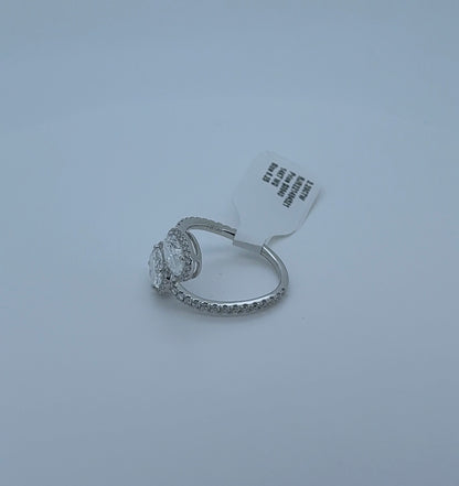 2.29ctw Oval Lab Diamonds 14kt White Gold Ring SA5792R
