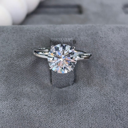 3.08 Carat Round Lab Diamond Solitaire Ring