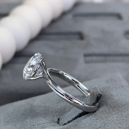 3.08 Carat Round Lab Diamond Solitaire Ring