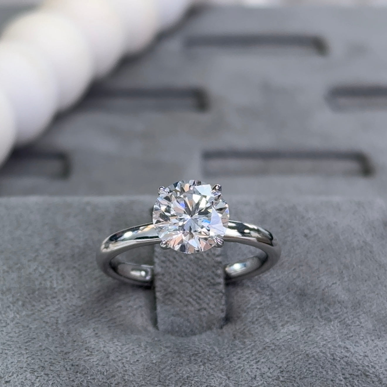 2.02 Carat Round Lab Diamond Timeless Solitaire Ring