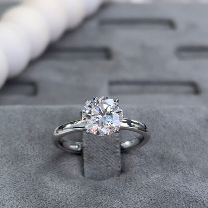 2.02 Carat Round Lab Diamond Timeless Solitaire Ring