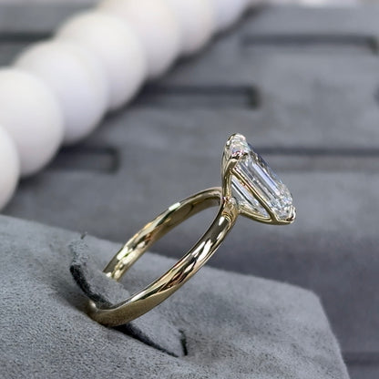 3.02 Carat Emerald Lab Diamond Solitaire Ring