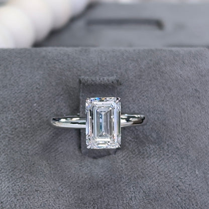 3.06 Carat Emerald Lab Diamond Solitaire Ring
