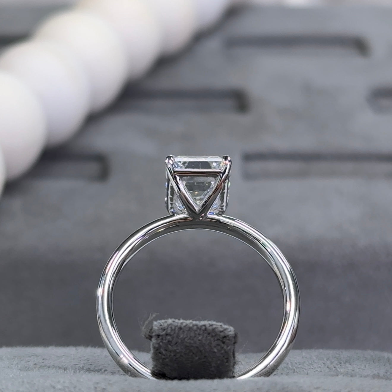 3.06 Carat Emerald Lab Diamond Solitaire Ring