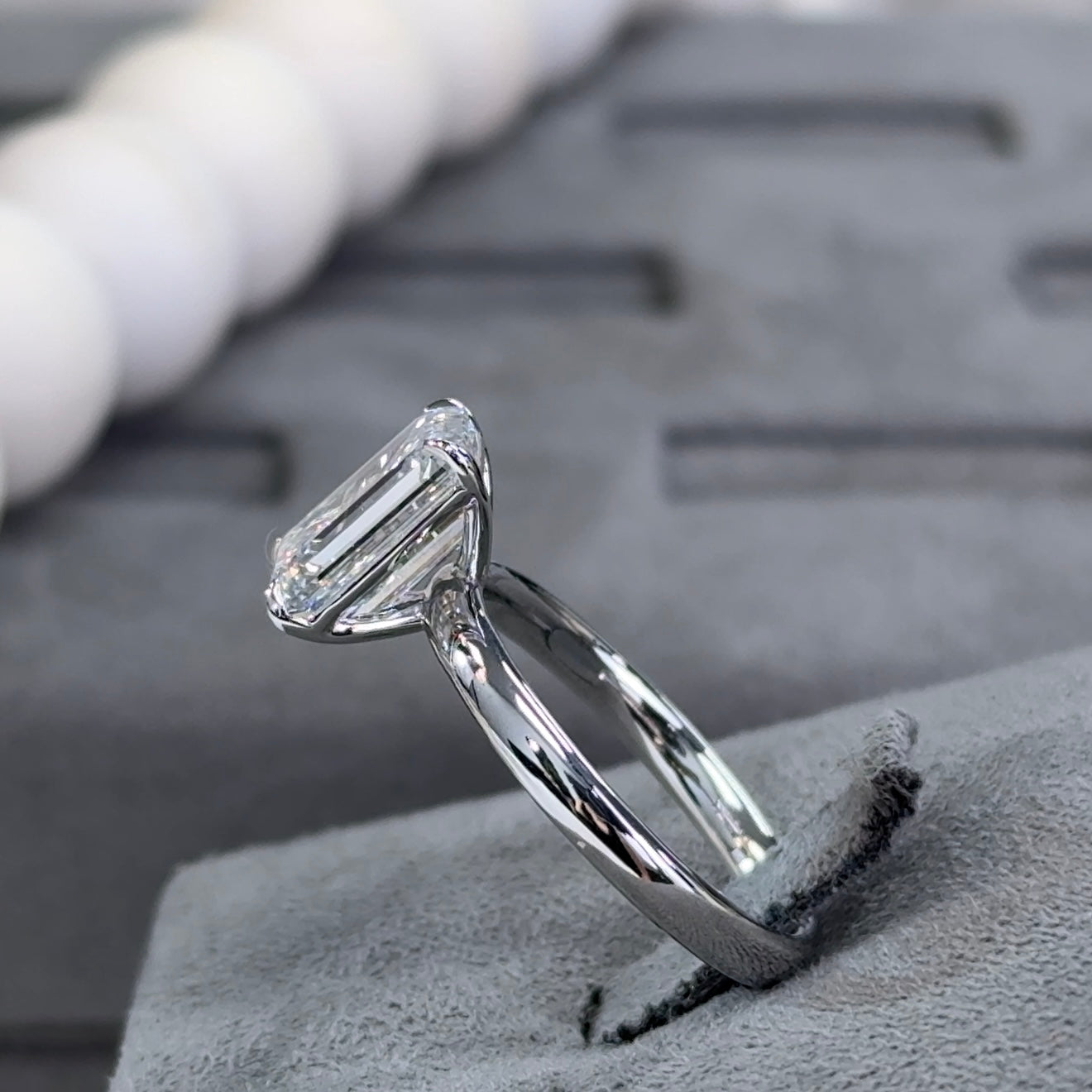 3.06 Carat Emerald Lab Diamond Solitaire Ring
